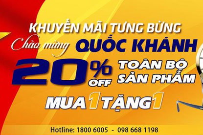 TƯNG BỪNG QUỐC KHÁNH: GIẢM GIÁ CỰC SOCK 20% TOÀN BỘ SẢN PHẨM - TẶNG QUÀ KÍNH MÁT, BÚT KÝ MIỄN PHÍ - Tin tổng hợp | Đăng Quang Watch