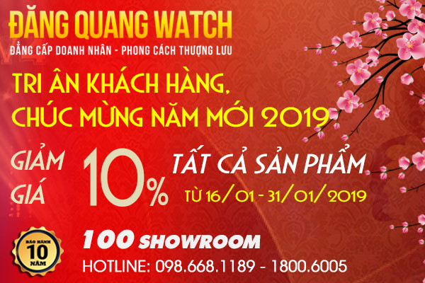 Chương trình tri ân khách hàng, chúc mừng năm mới 2019 giảm giá 10% toàn bộ sản phẩm