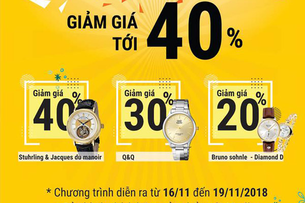Black Friday, giảm giá đến 40% đồng hồ, kính mắt tại Đăng Quang Watch