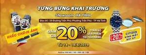 Đồng Hồ - Kính Mắt Đăng Quang tưng bừng khai trương showroom mới tại Hà Tĩnh với ưu đãi cực sốc lên tới 20%. - Tin tổng hợp | Đăng Quang Watch