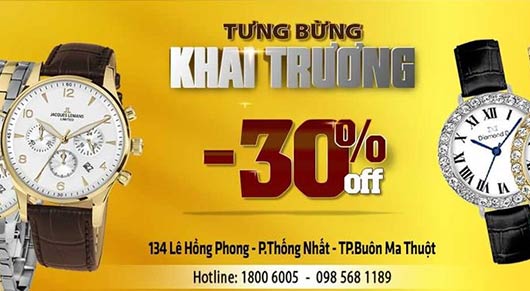 Ưu đãi giảm giá cực lớn cùng hàng ngàn quà tặng giá trị nhân tuần lễ khai trương showroom Đăng Quang Watch tại Buôn Mê Thuột - Tin tổng hợp | Đăng Quang Watch