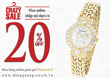 (Crazy sale Online) Giảm giá sốc 20% khi mua Diamond D online tại www.Dangquangwatch.vn