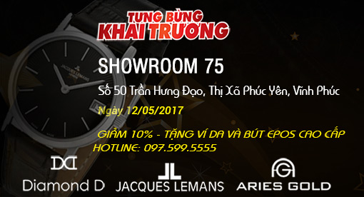 Showroom 75 - Đăng Quang Watch tưng bừng khai trương tại Vĩnh Phúc - Tin tức | Đăng Quang Watch