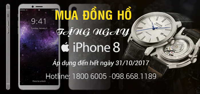 Tặng ngay Iphone 8 khi mua đồng hồ tại hệ thống Đăng Quang Watch - Tin tức | Đăng Quang Watch