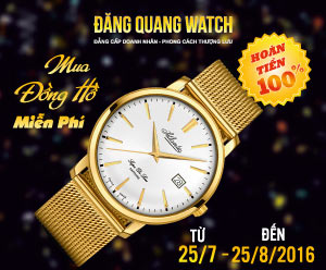 Thông báo kết quả chương trình 'MUA ĐỒNG HỒ HOÀN TIỀN 100%' - Tin tức | Đăng Quang Watch