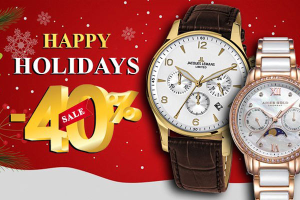 Happy Holidays – Happy Shopping với Big Sale 40% tại Đăng Quang Watch