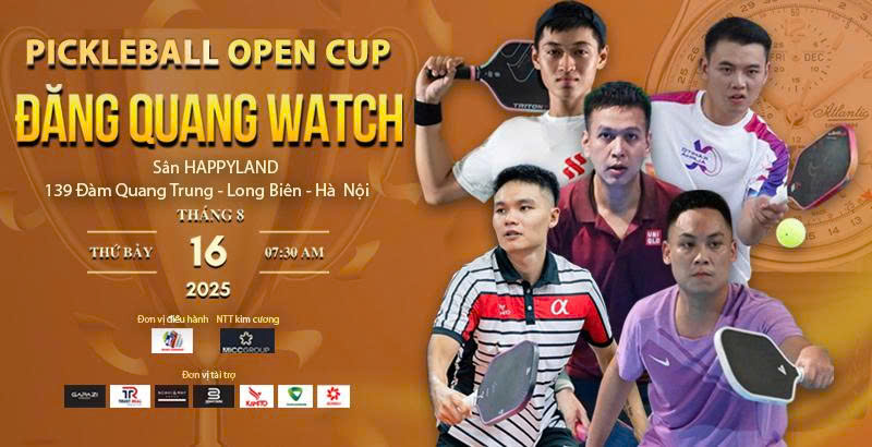 ĐĂNG QUANG WATCH TẠO DẤU ẤN VỚI GIẢI PICKLEBALL ĐẲNG CẤP BẬC NHẤT 2025 – HƠN 2 TỶ ĐỒNG GIẢI THƯỞNG