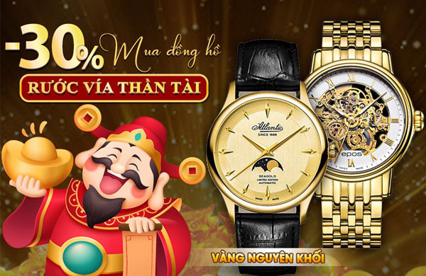 Rinh đồng hồ vàng - Rước vía thần tài - Đón lộc cả năm. Giảm giá lên tới 30%!!
