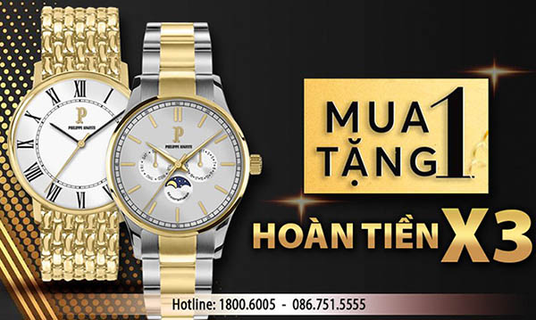 BST Đồng hồ Phillipe Auguste mới nhất – Mua 1 tặng 1 - x3 hoàn tiền