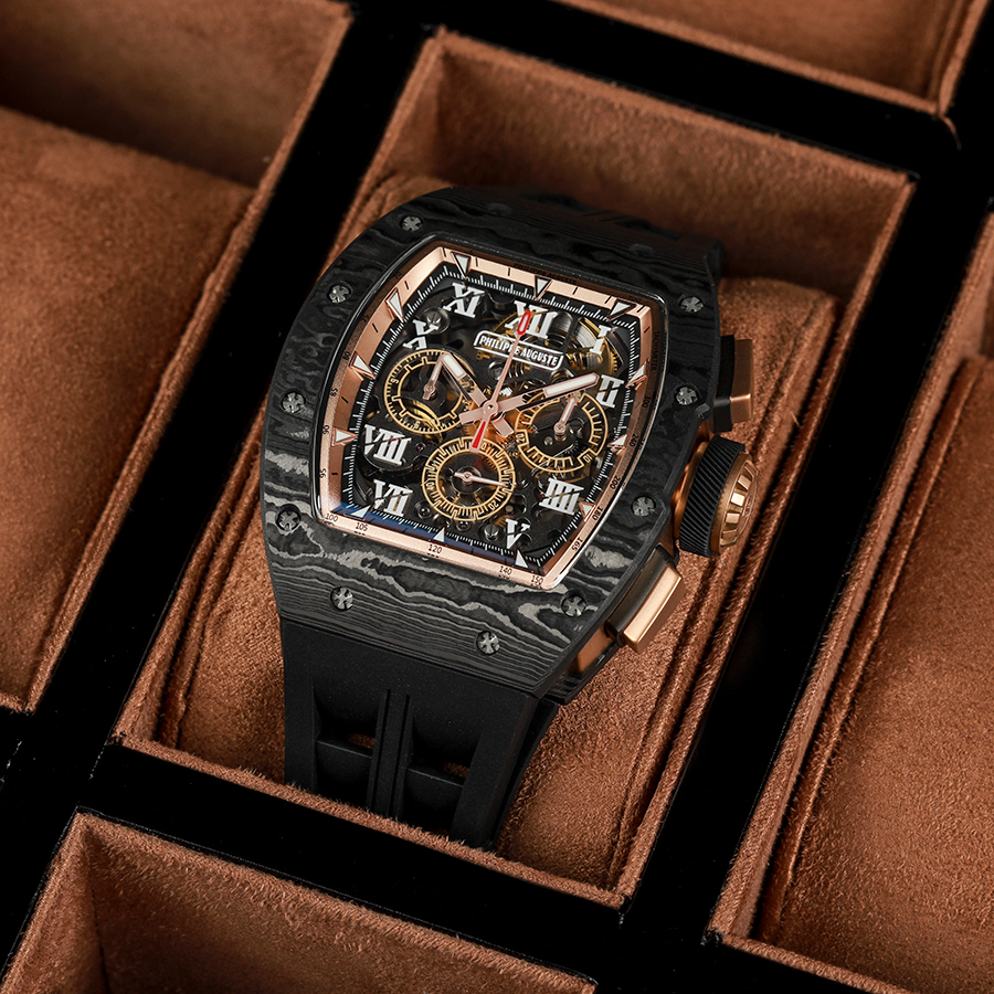 Đồng hồ Philippe Auguste PA8603-1B Carbon