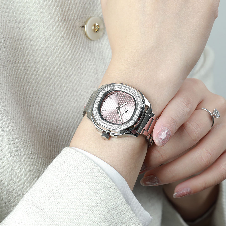 Đồng hồ Diamond D DM1003S-P Baby Pink