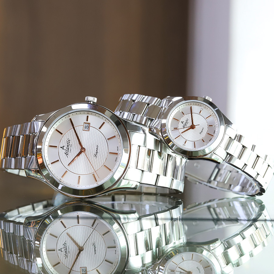 Đồng hồ đôi Atlantic Swiss AT-20335.41.21R + AT-60335.41.21R