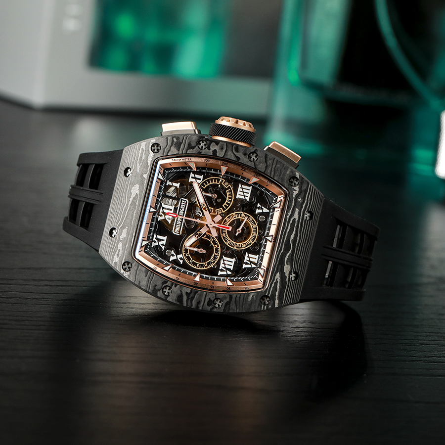 Đồng hồ Philippe Auguste PA8603-1B Carbon