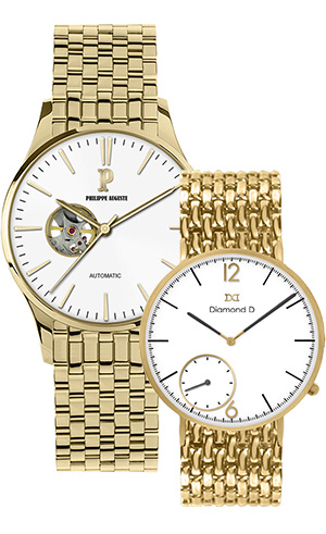 Đồng hồ Philippe Auguste PA5003E + Diamond D DD6005D