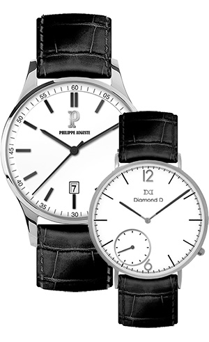 Đồng hồ Philippe Auguste PA5005A +Diamond D DD6005A