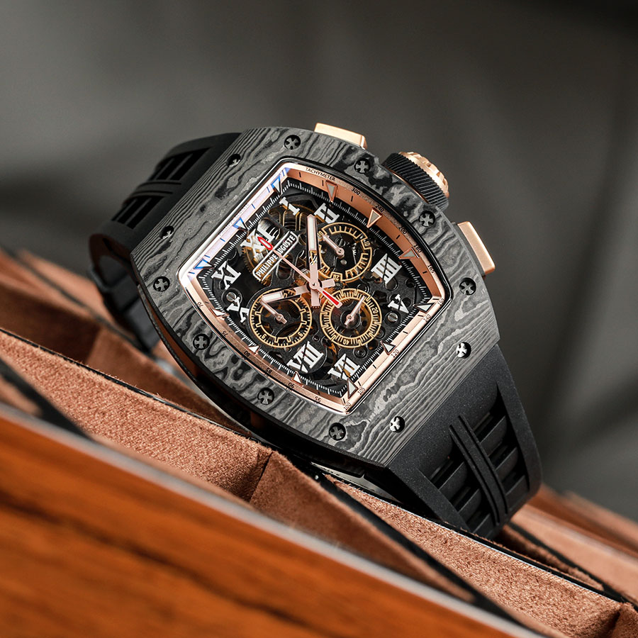 Đồng hồ Philippe Auguste PA8603-1B Carbon