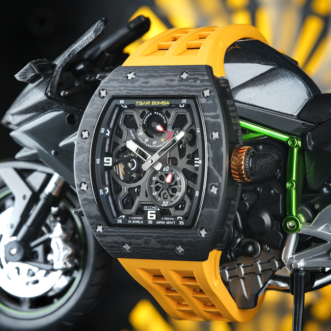 Đồng hồ Tsar Bomba TB8212CF-03 Full carbon + ceramic