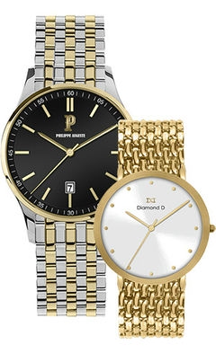 Đồng hồ Philippe Auguste PA5005F + Diamond D DD6001D