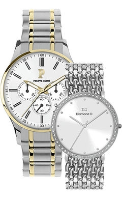 Đồng hồ Philippe Auguste PA5006H + Diamond D DD6002C