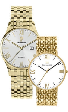Đồng hồ Philippe Auguste PA5001F + Diamond D DD6003B