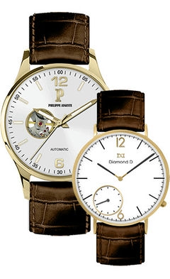 Đồng hồ Philippe Auguste PA5004C + Diamond D DD6005B