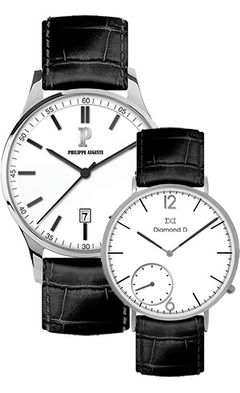 Đồng hồ Philippe Auguste PA5005A +Diamond D DD6005A