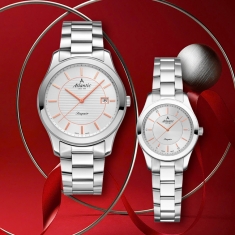 Đồng hồ đôi Atlantic Swiss AT-20335.41.21R + AT-60335.41.21R